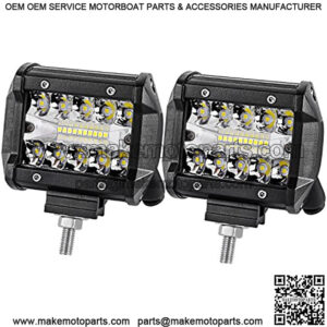 LED Pods, 2pcs 4 Inch 120W LED Cubes Spot Flood Combo Beam LED Work Lights Square Offroad LED Driving Lights Waterproof Fog Light for Truck Pickup UTV ATV SUV Boat