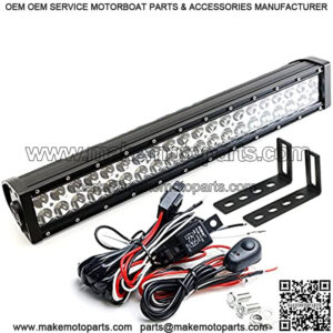 Lower Grille 20-Inch LED Light Bar Kit Compatible with 2004-18 Nissan Frontier, Includes (1) 120W LED Lightbar, Lower Bumper Opening Mounting Brackets & On/Off Switch Wiring Kit