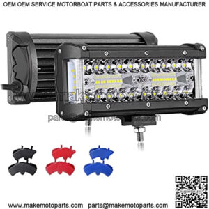 Side Shooter Led Pods,Auto Power Plus 300W 7 Inch Led Light Bar Spot Flood Combo Led Work Light Triple Row Super Bright Off Road Driving Fog Lights Led Cubes for Truck UTV ATV Boat 2PCS