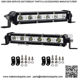7 inch 30W Ultra Slim Single Row LED Light Bar Spot Beam with Mounting Bracket for Chevrolet Dodge Ford GMC Jeep Ranger ATV UTV SUV