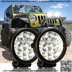 7" Round LED Driving Lights 2 Pcs, 160W LED Off-Road Light Bar, 16000lm Combo Beams Offroad Vehicle Work Lights for Truck ATV UTV Golf Cart Lighting Pickup