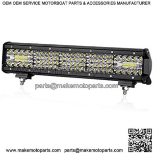 LED Light Bar, Niking Auto 15 Inch 336W Quad Row Off Road LED Driving Lights Spot Flood Combo Beam Fog Lamps LED Work Light Waterproof for Trucks ATV UTV SUV Boat