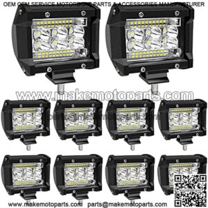 LED Light Pods, 4 Inch LED Light Bar 78W, Off Road LED Driving Work Pod Lights 12V 24V for SUV ATV UTV Truck Pickup Spot Flood Combo Beam, Pack of 10