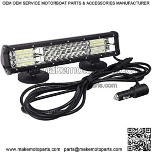LED Light Bar 15" 216W Magnetic Light Bar Triple Row Lights Cigarette Lighter Plug Light Flood Spot Combo Beam LED Work Lamp High Power Wire Harness Kit Fog Light SUV ATV UTV 12V