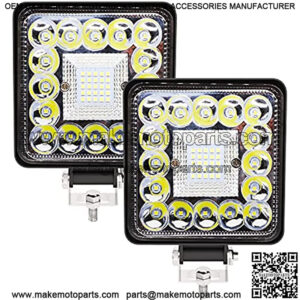 IP67 4.5inch Waterproof Spot Flood Combo LED Work Light bar,2PCS 9-36V 246W Square Driving led Light pods for Tractor,Offroad,Truck,Jeep,Golf cart Lights,Equipment,Boat