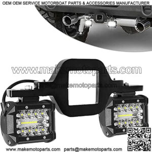 Hitch LED Lights,EBESTauto 4 Inch LED Work Light Pods with 2.5 Inch Towing Hitch Mount Brackets for Truck Trailer SUV Pickup Fit Dual Led Off-Road Driving Hitch Light bar