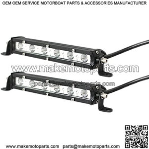 2 PCS Single Row LED Light Bar 7 Inch 18w LED Work Light Ultra Slim Mini Spot Flood ComboLed Driving Lights Boat Lighting Fog Lights Offroad,SUV 4wd Truck Heavy Duty Vehicle ATV Lights