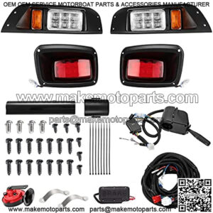 LED Upgrade Golf Cart LED Light Compatible with EZGO TXT 1996 -2013 Gas & Electric Carts12V Street Legal Lights Kit with With LED Head Light Tail LightsTurn Signals Brake Lights