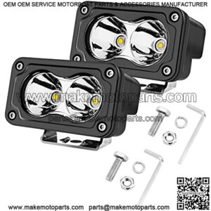 LED Pods, 2PCS 40W 3 Inch Driving Light Bar Off Road Spot Light Super Bright Work Light Cube LED Bumper Light Pod Fog Light for Truck ATV UTV Motorcycle Boat Offroad