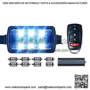 8PCS Motorcycle RGB LED Strip Lights, Multi-Color Neon Atmosphere Lights Waterproof W/Wireless Smart Remote Controllers for Carts Trikes Cruiser Scooter ATV UTV - Pack of 8