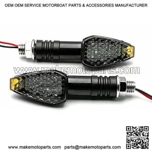 Tech Smoked Turn Signal Indicator Blinker LED Light Lamps For Motorcycle Motorbike, 10-SMD Amber