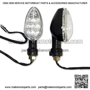 Black LED Motorcycle Turn Signals Pair (2 blinkers) for Yamaha FZR 750,FZR 1000