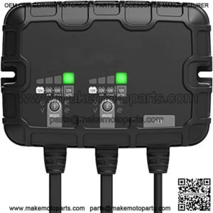 Genius GEN5X2, 2-Bank, 10-Amp (5-Amp Per Bank) Fully-Automatic Smart Marine Charger, 12V Onboard Battery Charger, Battery Maintainer and Battery Desulfator with Temperature Compensation