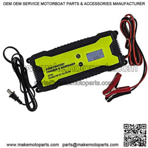 15-Amp Fully-Automatic Smart Battery Charger Maintainer 12V/24V for AGM GEL Lead-Acid Batteries Motorcycle UTV ATV Boat Car Truck