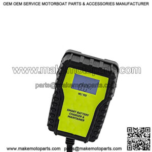 1-Amp Fully-Automatic LCD Smart Battery Charger 6V/12V Trickle Maintainer Tender for Motorcycle Car Truck UTV ATV Boat