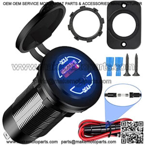 Newest Quick Charge 4.0 PD Type C and Quick Charge 3.0 USB Charger Socket,12V/24V Fast Charge USB Charger Socket Waterproof Car USB Power Outlet with Dual Ports for Marine Boat Motorcycle Truck Golf