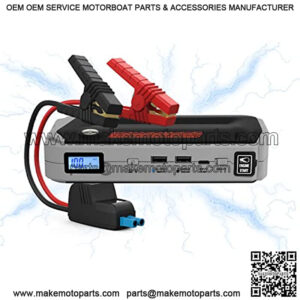 2000A Portable Jump Starter for Cars Boat Motorcycle Truck Battery Booster Jump Boxes 12V for Up to 8L Gas/6L Diesel Engine 20800mAh Emergency Battery Power Bank USB Charger Ports with Smart Cables