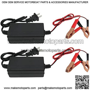 2 PACK 12V 1.2A Battery Charger Tender Trickle Maintainer Boat Motorcycle US