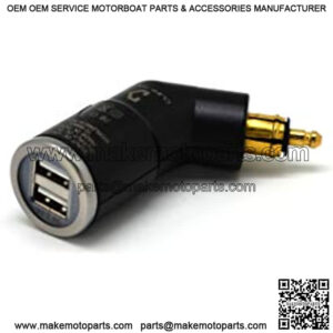 Cliff Top 4.6 Amp DIN Hella Dual USB Charger, Compatible with BMW, Triumph Tiger, Ducati Motorcycles, iPhone, and GPS SatNav