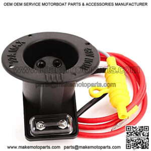 Golf Cart 48 Volt Charger Receptacle and Fuse Assembly for Club Car DS,Golf Cart Charging Receptacle 101802101 1017968-01 1018949-01