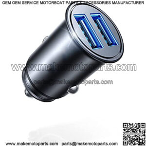 Car Charger, AINOPE Smallest 4.8A All Metal USB Car Charger Fast Charge Car Charger Adapter Flush Fit Compatible with iPhone 14 Pro Max/13/12/11/x/6s, iPad Air 2/Mini 3, Samsung Note 9/S10/S9/S8-Black