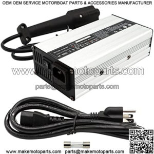 48Volt 6A 3Pin Golf Cart Battery Charger with Plug Portable Golf Cart Accessories Compatible with Golf Cart G29 Years 2007 Up