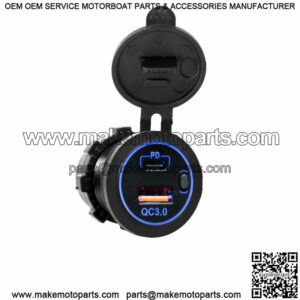 Fast Charge 3.1 USB C Charger 12V/24V Dual Port Charger Power Adapter