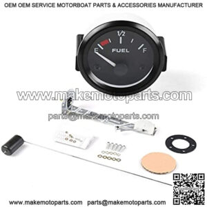 Fuel Level Gauge 2" (52mm) E-1/2-F Pointer DC 12V Universal Fuel Tank Meter with Fuel Sensor Kit LED Display Replacement Fuel Gauge for Car RV Yacht Boat Motorcycle