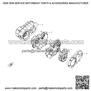 Crankcase CFMOTO 500 X5 0180-011000 CF188-011000