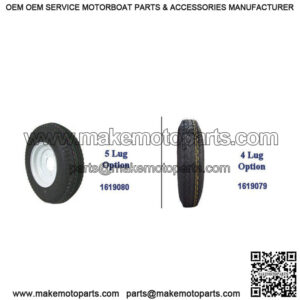 4.80x8 Trailer Tire & Painted Rim, Load Range C