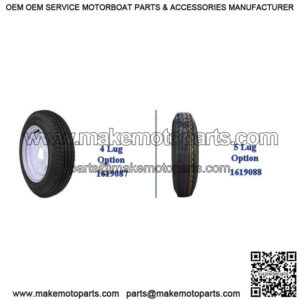 4.80x12 Trailer Tire & Painted Rim, Load Range C