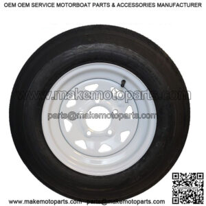 5.30x12 Trailer Tire & Painted Rim, Load Range C