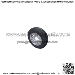 Retrofit 5.30X12 Trailer Tire & Silver Modular Rim, L.R. C