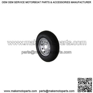 ST185/80D-13" Tire & Silver Spoke Rim, Load Range D