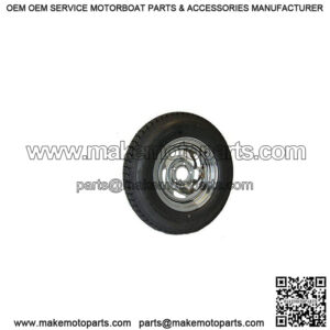 ST215/75D-14" Tire & Chrome Mag Rim, Load Range C