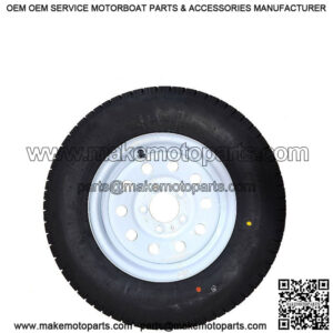 ST175/80R-13" RADIAL Tire & White Mod. Rim, Load Range C