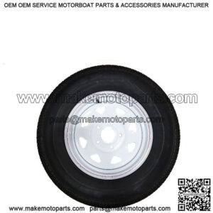 ST205/75R-15" RADIAL Tire w/ Painted Rim, 5 on 4.5", L.R. C