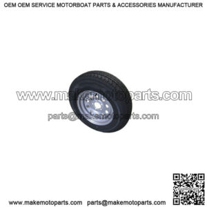 ST205/75R-15" RADIAL Tire & Silver Painted Rim, Load Range C