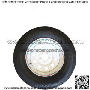 ST205/75R-15" RADIAL Tire w/ White Mod. Rim, 5 on 4.5", L.R. C