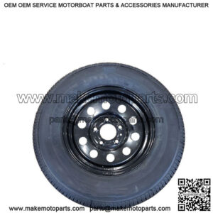 ST205/75R-15" RADIAL Tire w/ Black Mod. Rim, 5 on 5", L.R. C