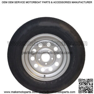 ST205/75R-15" RADIAL Tire & Silver Mod. Rim, Load Range D