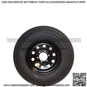 ST225/75R-15" RADIAL Tire w/ Black Mod. Rim, 6 on 5.5", L.R. D