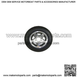 5.30x12 Tire & Aluminum Black Star Rim, Load Range C