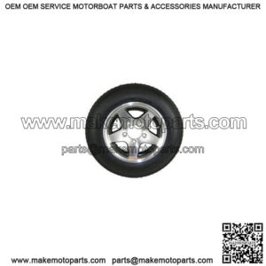 ST205/75D-15" Tire & Aluminum Black Star Rim, Load Range C