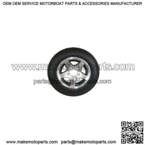 ST205/75R-14" Radial Tire & Aluminum Black Star Rim, L.R. C