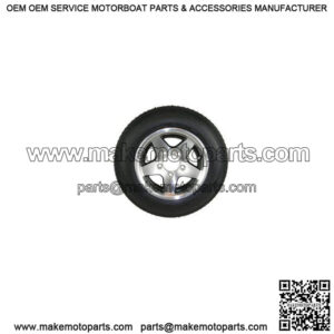 ST205/75R-15" Radial Tire & Aluminum Black Star Rim, L.R. C