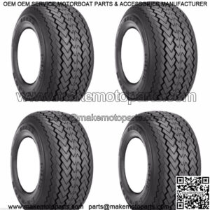Set of 4 - 18x8.50-8 Hole-N-1 Stock Sawtooth Golf Cart Tires (ONLY)