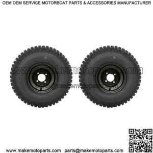 GOLF CART 8" BLACK STEEL WHEELS and 18x9.5-8" KNOBBY TIRES (SET OF 2)