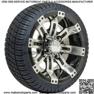 Set of 4 - 10 inch Golf Cart Wheels on Street Tires