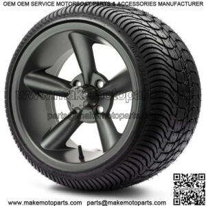 14" Godfather Gunmetal Golf Cart Wheels and Tires (205-30-14) Set of 4